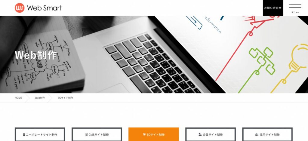 株式会社ウェブスマートホームページのスクリーンショット